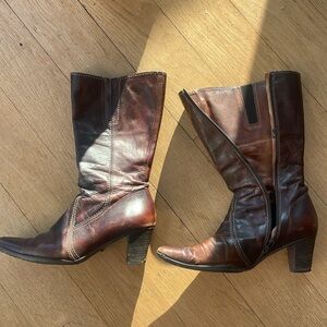 Sesto Meucci Brown Leather Boots 🐎